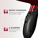 Secador de Cabelos Viagem Mondial Mini Dobrável SC-10 Bivolt